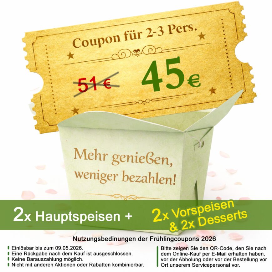 Jade Aktion 01 - Coupon für 2-3 Pers.